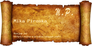 Mika Piroska névjegykártya