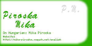 piroska mika business card